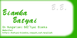 bianka batyai business card